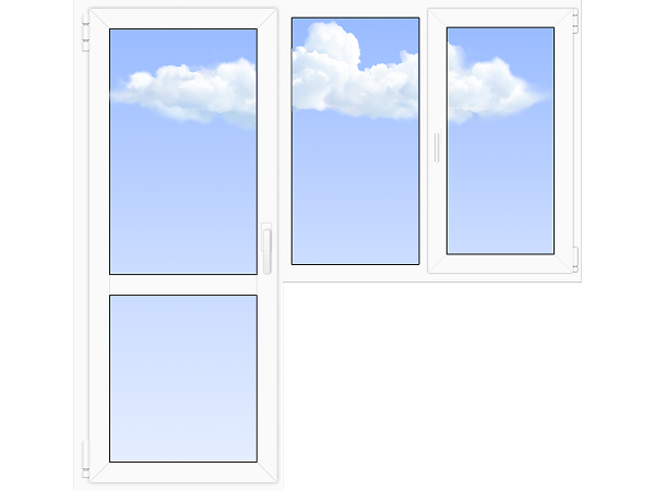 Балконный блок 1350×2100 см