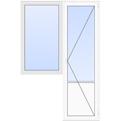 Окно с балконной дверью